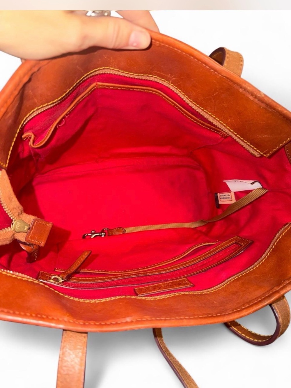Dooney & Bourke Disney "Lovebirds" Embossed Leather Shopper Tote - Picture 10 of 12